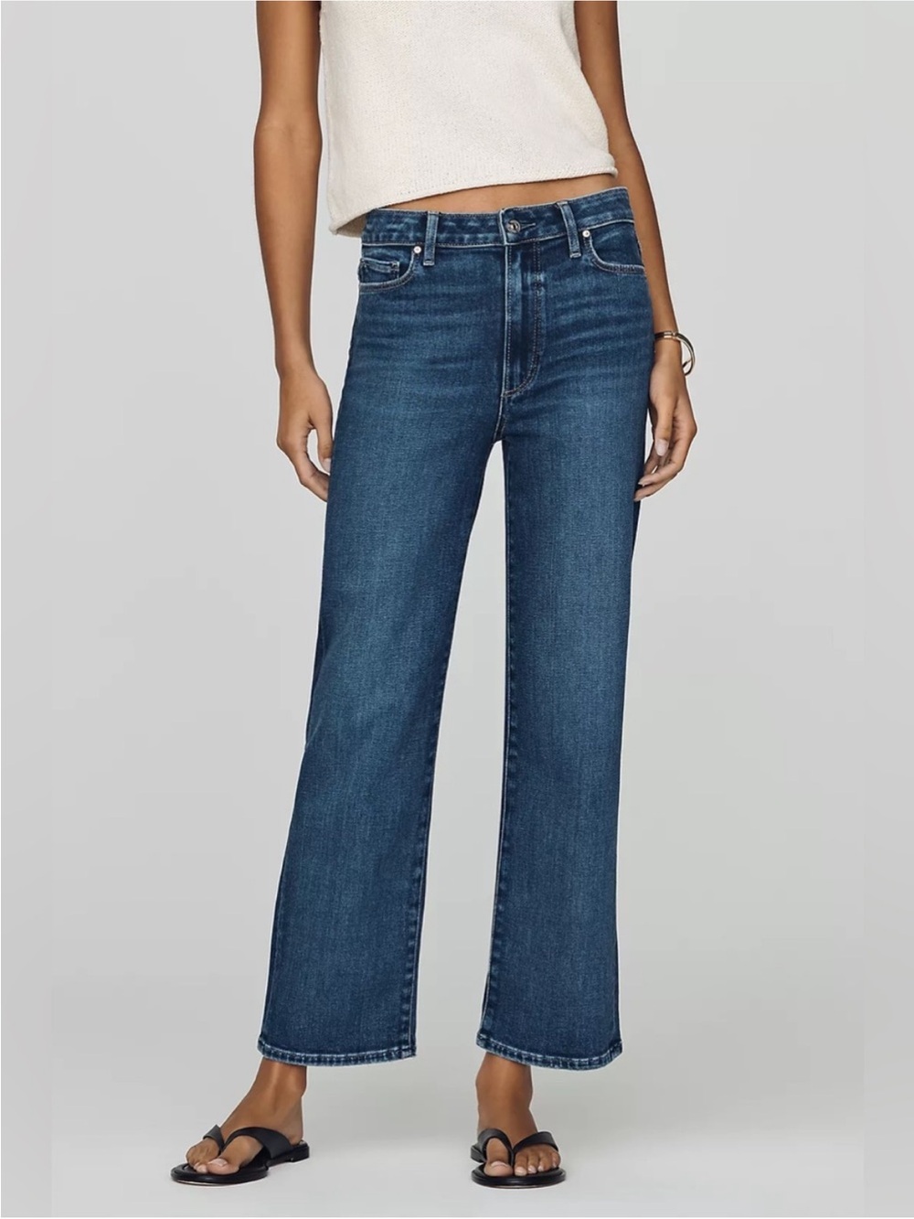 NWOT PAIGE Anessa High-Rise Straight-Leg Jeans